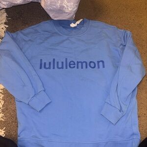lululemon athletica Blue crewneck logo